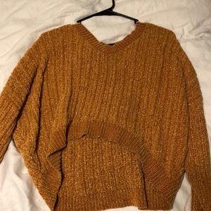 Yellow cropped sweater